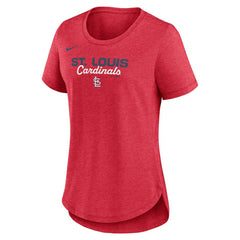St. Louis Cardinals Nike Women's Arched Tri-Blend T-Shirt | MLB Online