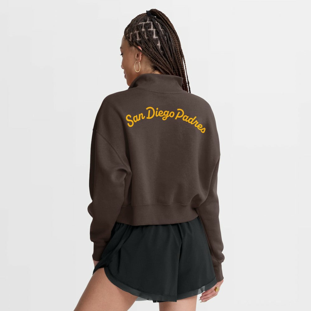 San Diego Padres Nike Women's Primetime Phoenix Fleece Half-Zip Sweatshirt | MLB Shop