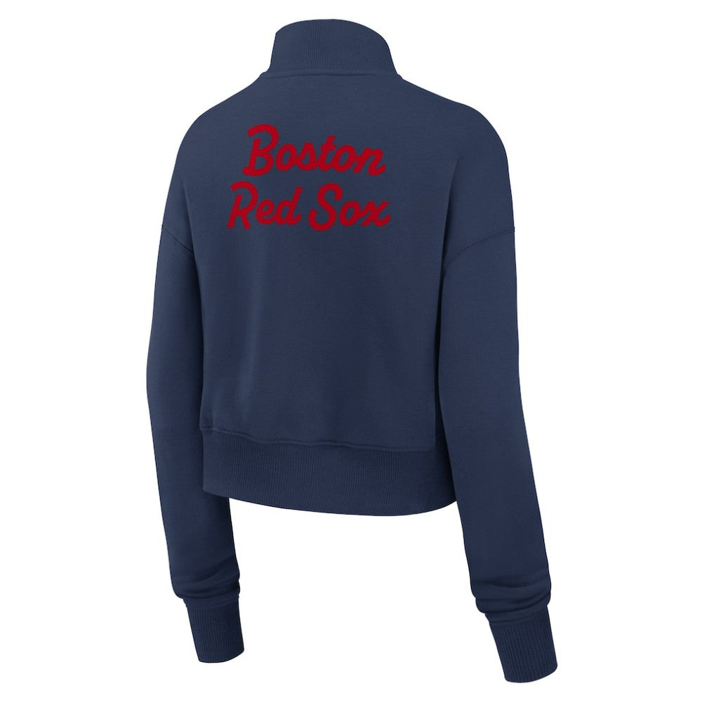 Boston Red Sox Nike Women's Primetime Phoenix Fleece Half-Zip Sweatshirt | MLB Shop