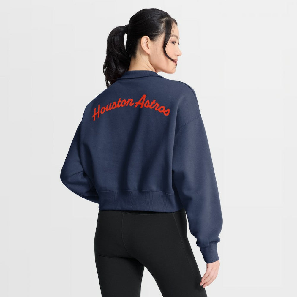 Houston Astros Nike Women's Primetime Phoenix Fleece Half-Zip Sweatshirt | MLB Discount