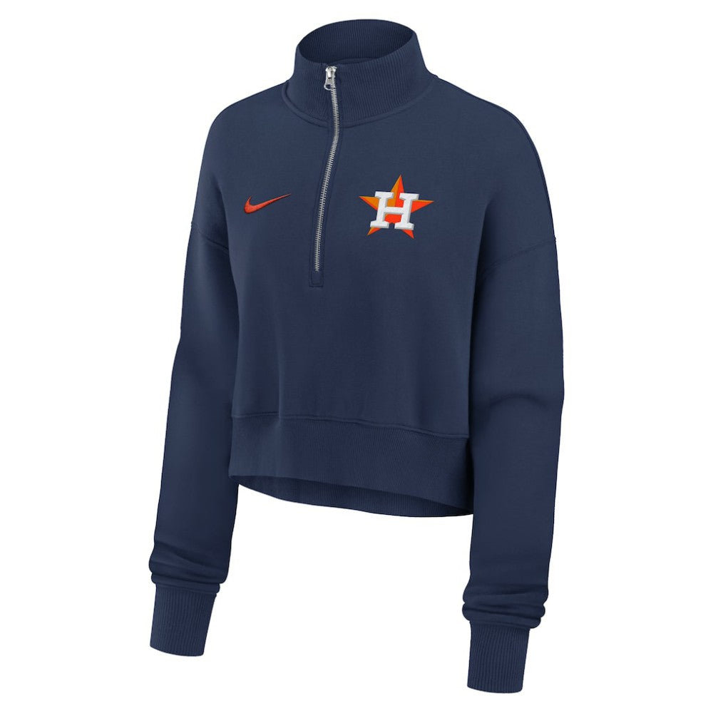 Houston Astros Nike Women's Primetime Phoenix Fleece Half-Zip Sweatshirt | MLB Discount