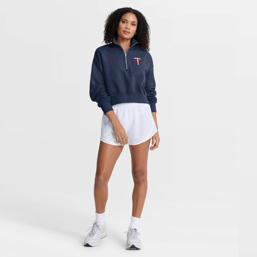 Minnesota Twins Nike Women's Primetime Phoenix Fleece Half-Zip Sweatshirt | MLB Sale