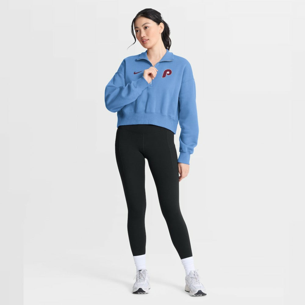 Philadelphia Phillies Nike Women's Primetime Phoenix Fleece Half-Zip Sweatshirt | MLB Near me