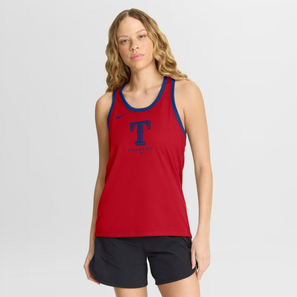 Texas Rangers Nike Women's Tri-Blend Dri-FIT Racerback Tank Top | MLB For sale