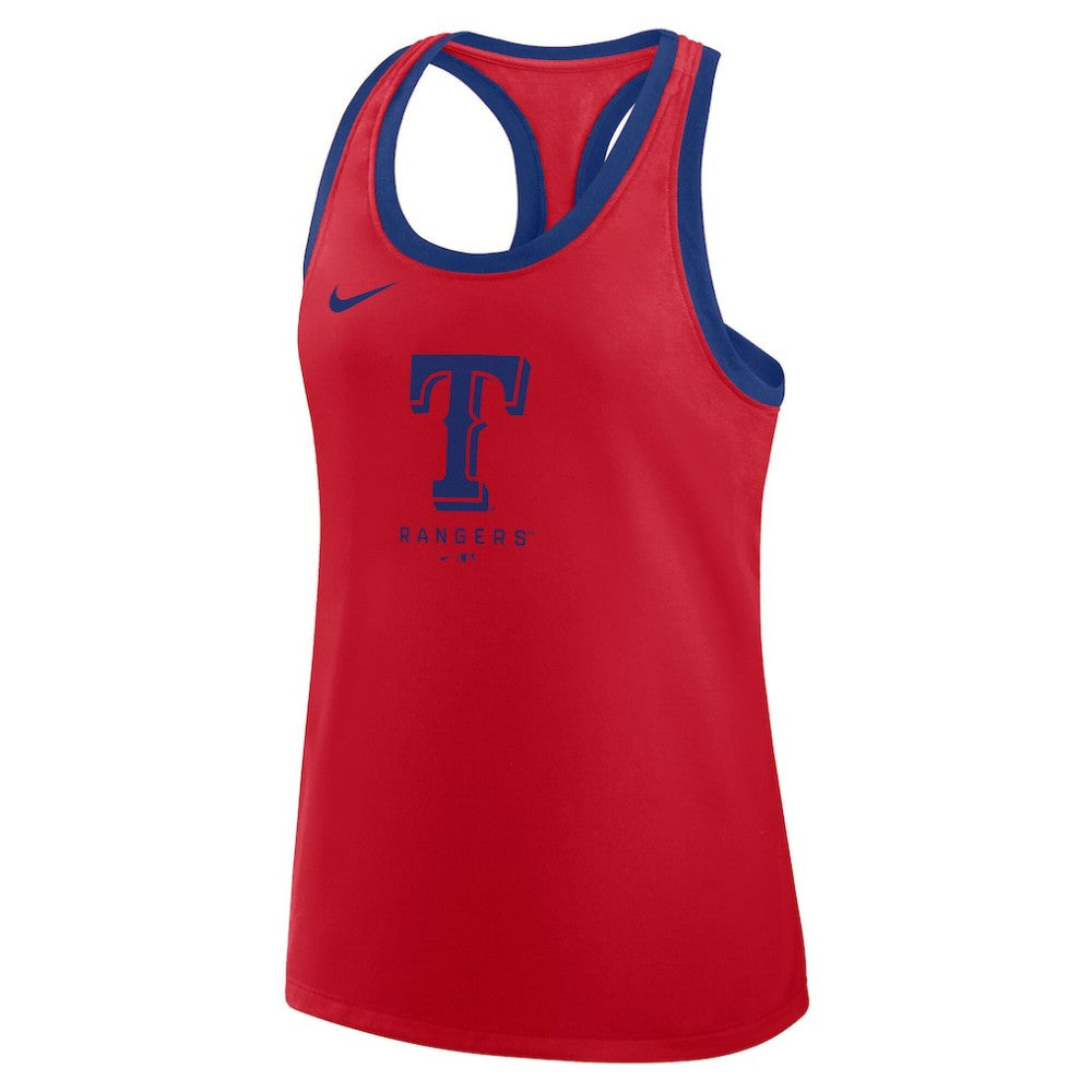 Texas Rangers Nike Women's Tri-Blend Dri-FIT Racerback Tank Top | MLB For sale