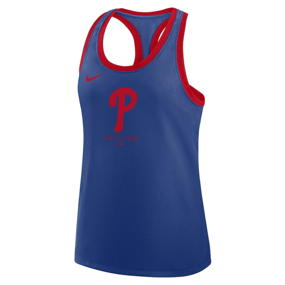 Philadelphia Phillies Nike Women's Tri-Blend Dri-FIT Racerback Tank Top | MLB On Sale