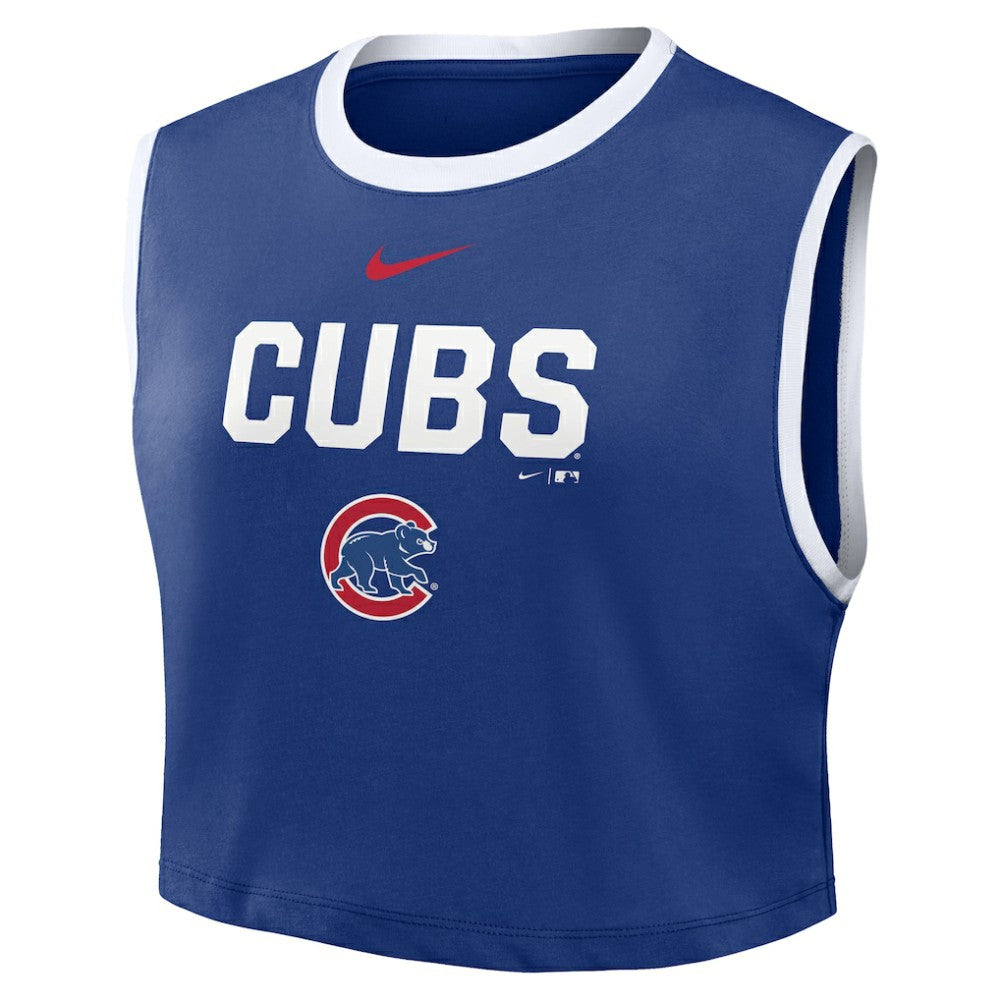 Chicago Cubs Nike Women's Primetime Loose Dri-FIT Cropped Tank Top | MLB Sale