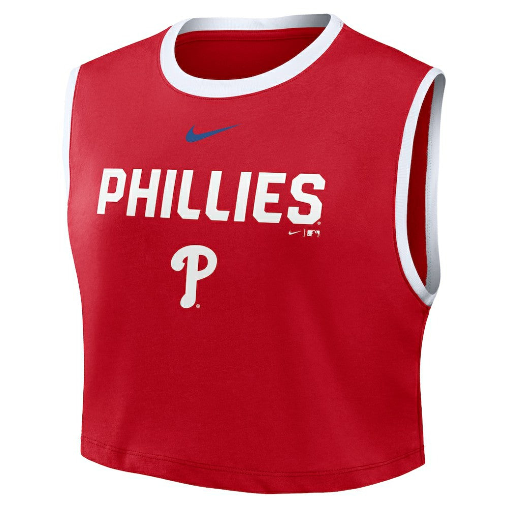 Philadelphia Phillies Nike Women's Primetime Loose Dri-FIT Cropped Tank Top | MLB Shop
