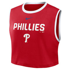 Philadelphia Phillies Nike Women's Primetime Loose Dri-FIT Cropped Tank Top | MLB Shop