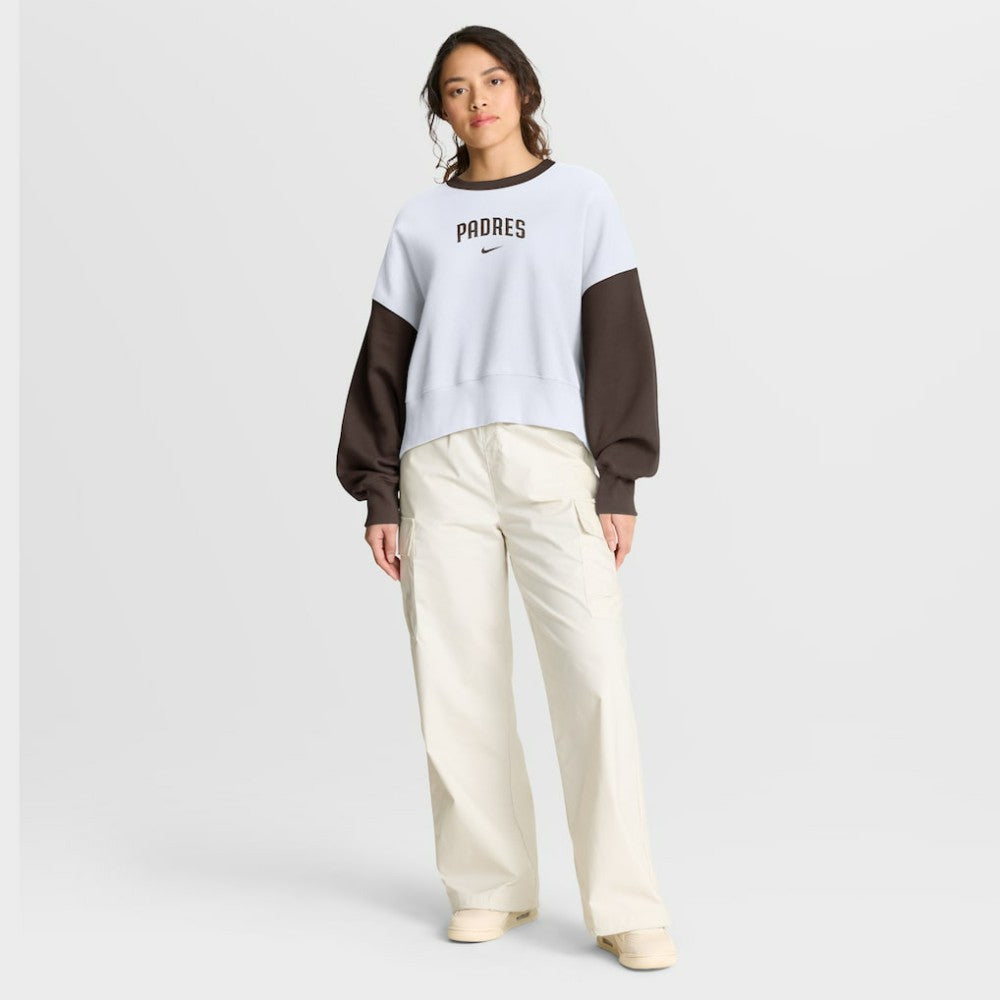 San Diego Padres Nike Women's Oversized High Hip Fleece Sweatshirt | MLB For sale