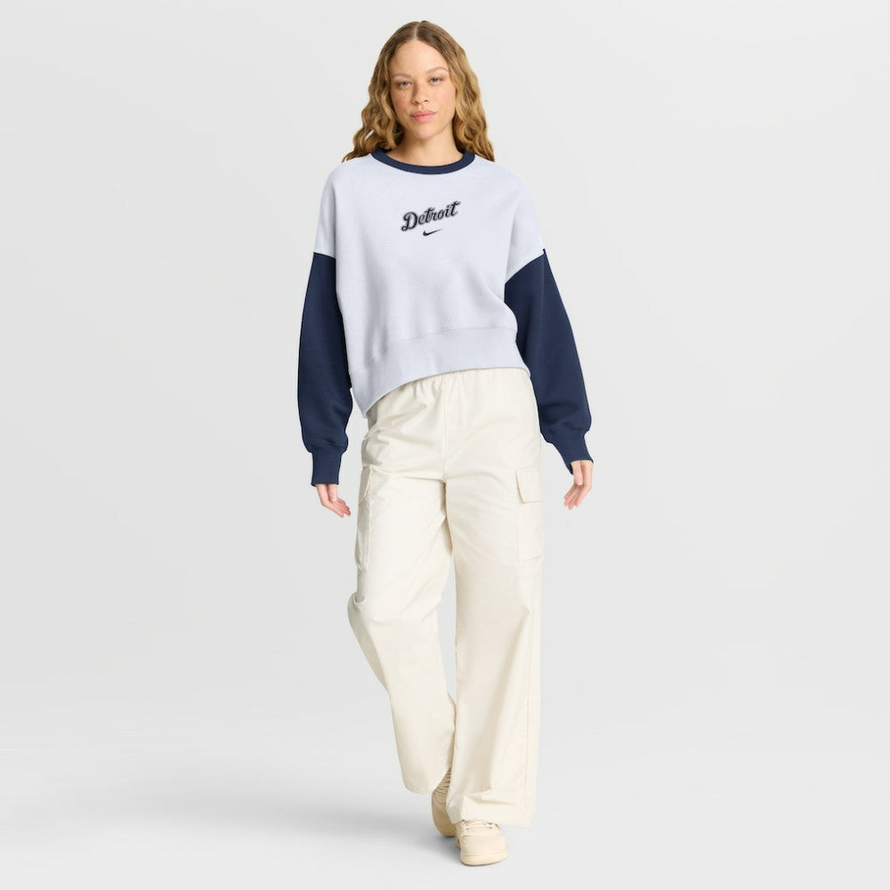 Detroit Tigers Nike Women's Oversized High Hip Fleece Sweatshirt | MLB Near me