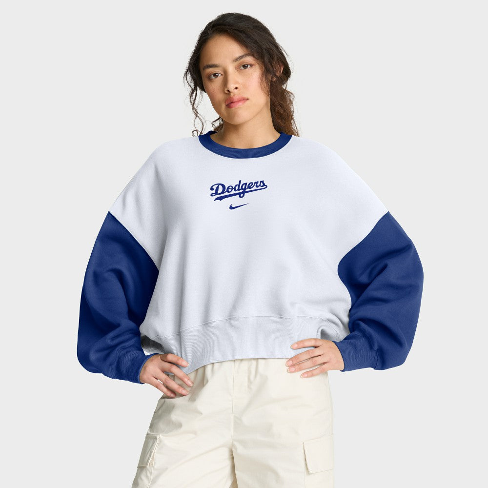 Los Angeles Dodgers Nike Women's Oversized High Hip Fleece Sweatshirt | MLB Near me