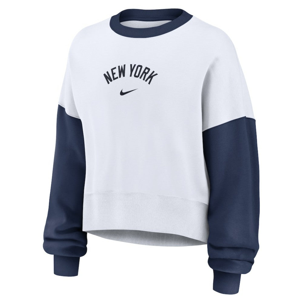 New York Yankees Nike Women's Oversized High Hip Fleece Sweatshirt | MLB Sale