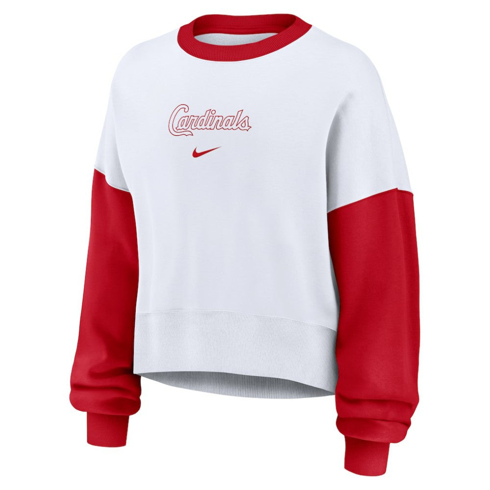 St. Louis Cardinals Nike Women's Oversized High Hip Fleece Sweatshirt | MLB Online