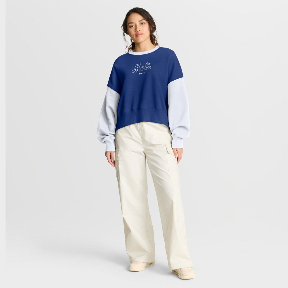 New York Mets Nike Women's Oversized High Hip Fleece Sweatshirt | MLB US