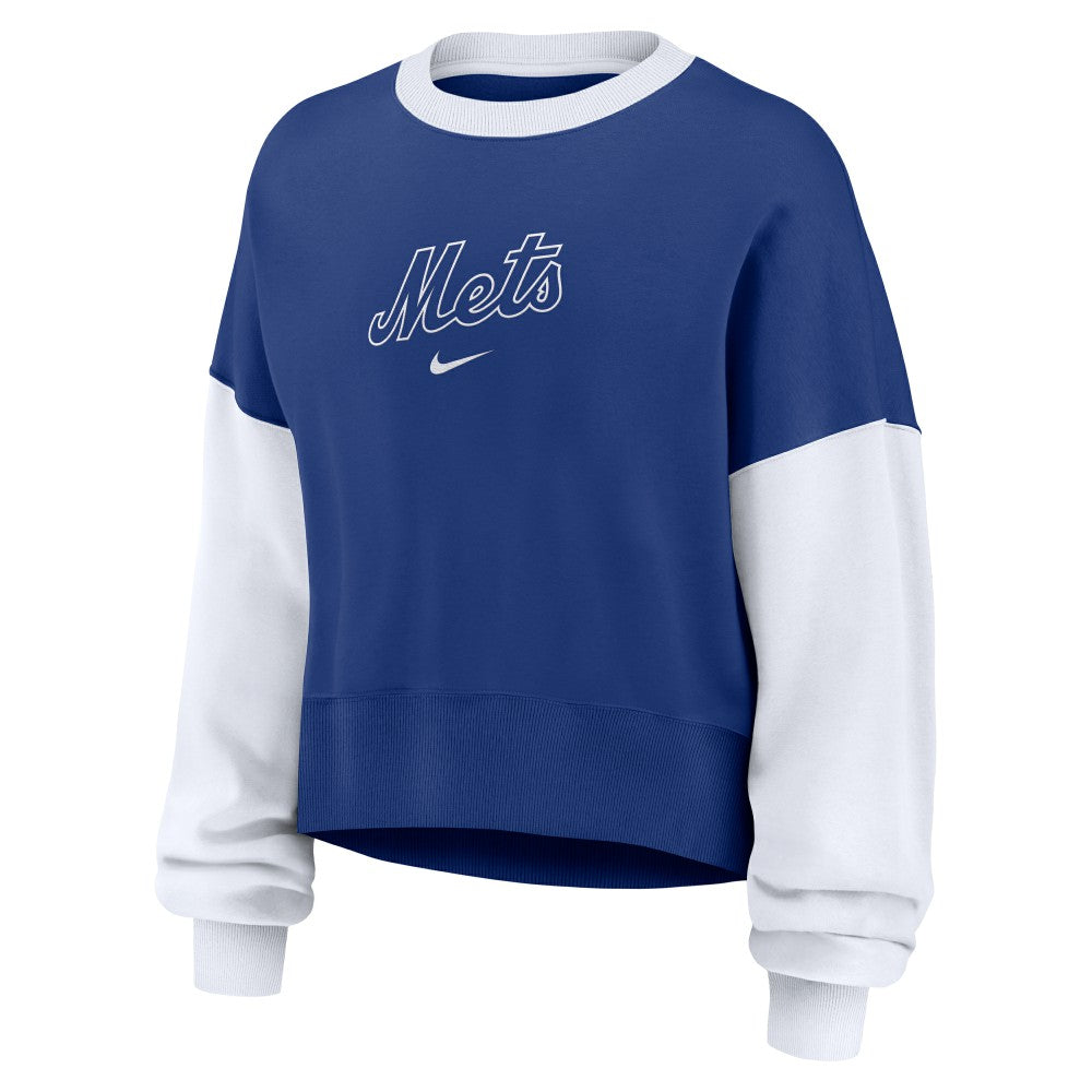 New York Mets Nike Women's Oversized High Hip Fleece Sweatshirt | MLB US