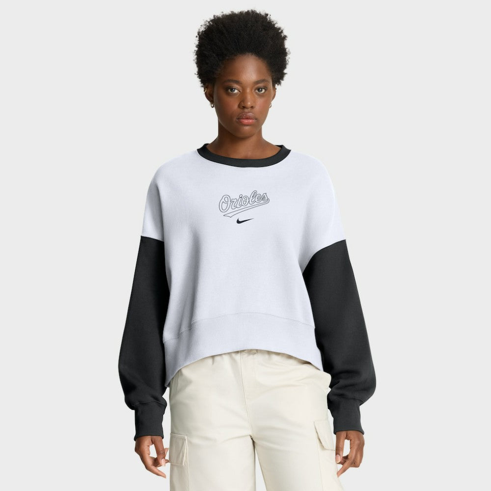 Baltimore Orioles Nike Women's Oversized High Hip Fleece Sweatshirt | MLB Sale