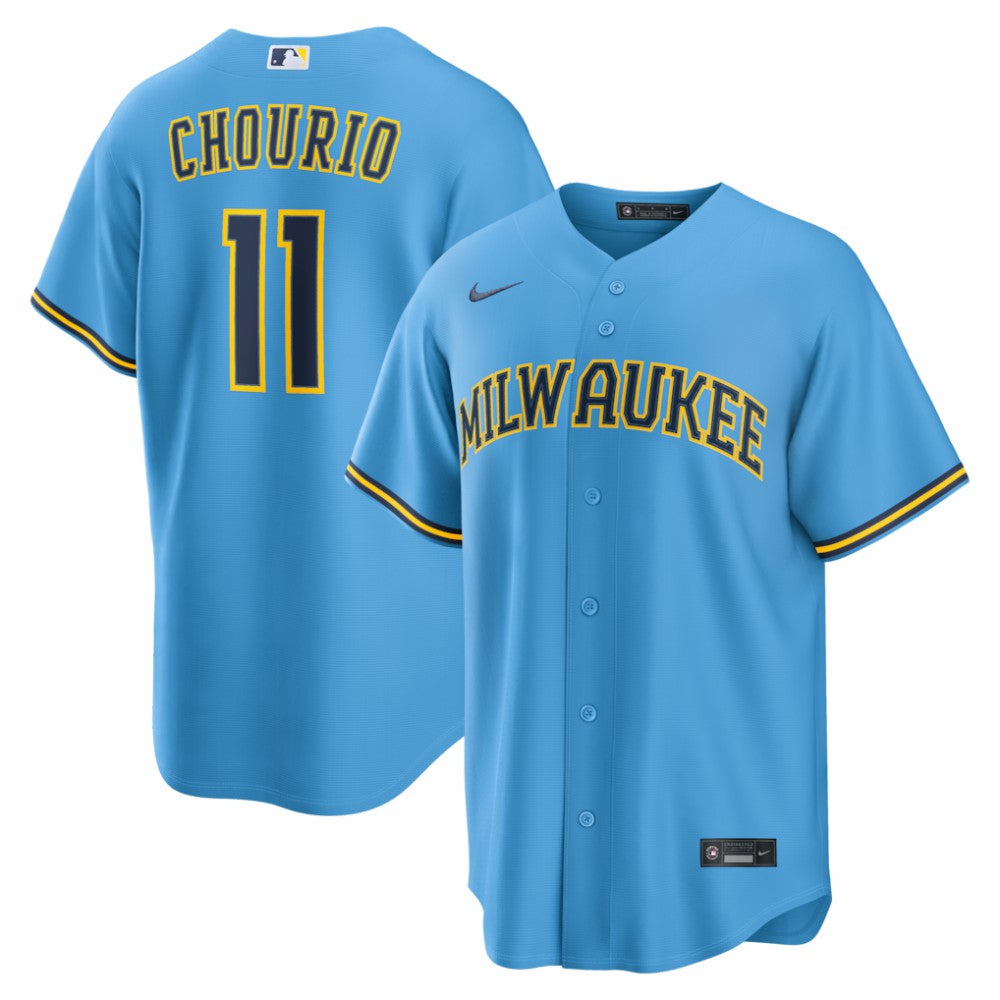 Jackson Chourio Milwaukee Brewers Nike Road Replica Jersey | MLB Near me
