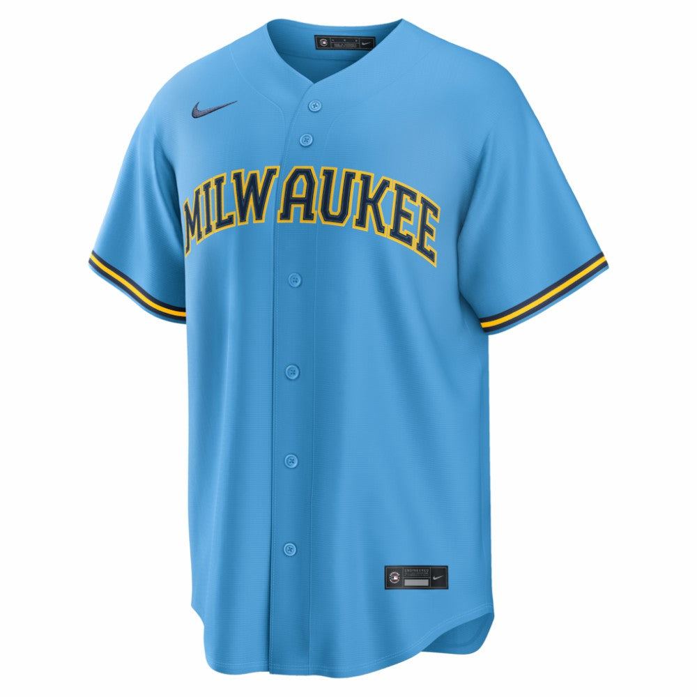 Jackson Chourio Milwaukee Brewers Nike Road Replica Jersey | MLB Near me