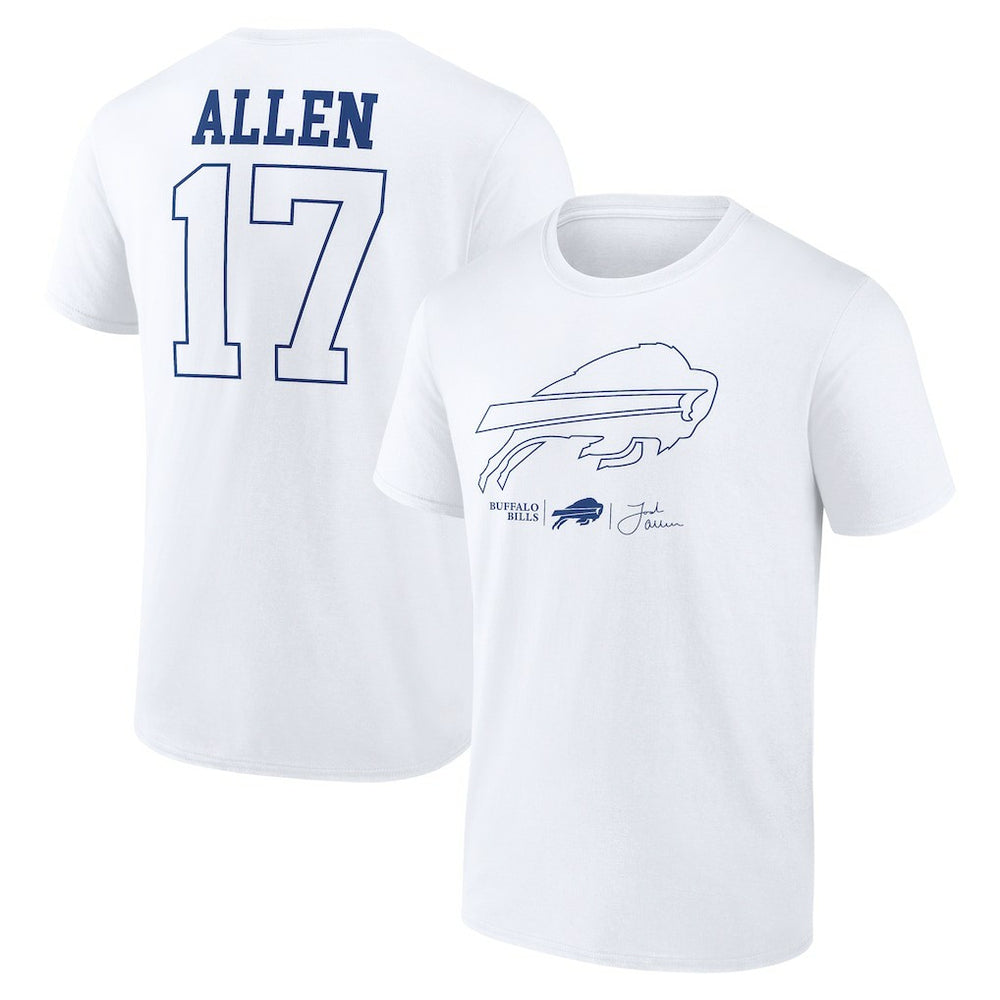 Buffalo Bills  Josh Allen  Tonal Name & Number T-Shirt