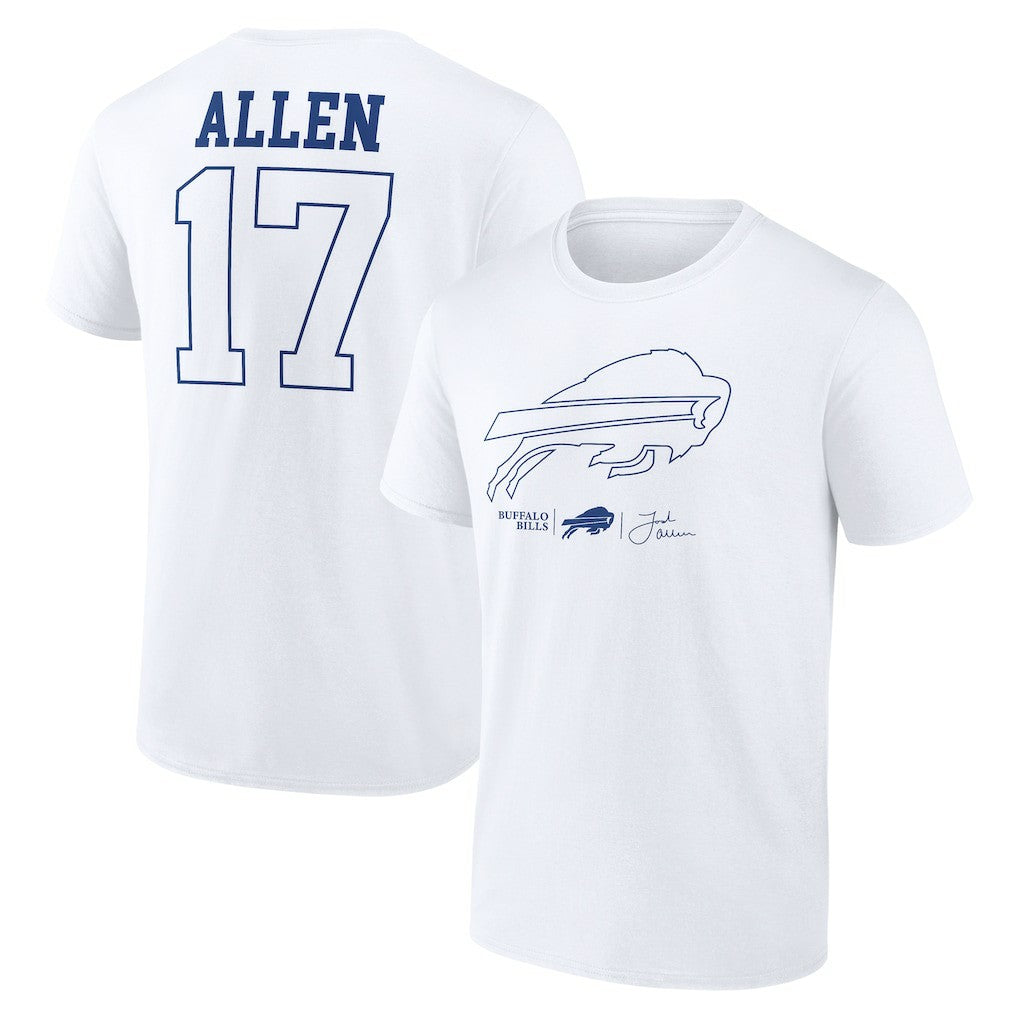Buffalo Bills  Josh Allen  Tonal Name & Number T-Shirt