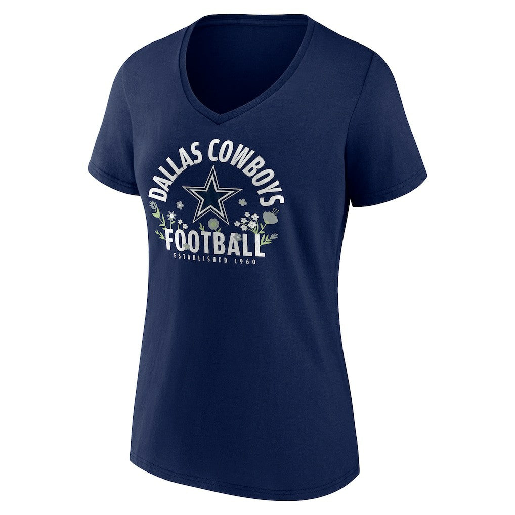 Dallas Cowboys  CeeDee Lamb  Women's Floral Name & Number V-Neck T-Shirt