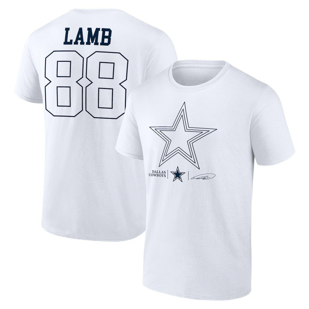 Dallas Cowboys  CeeDee Lamb  Tonal Name & Number T-Shirt