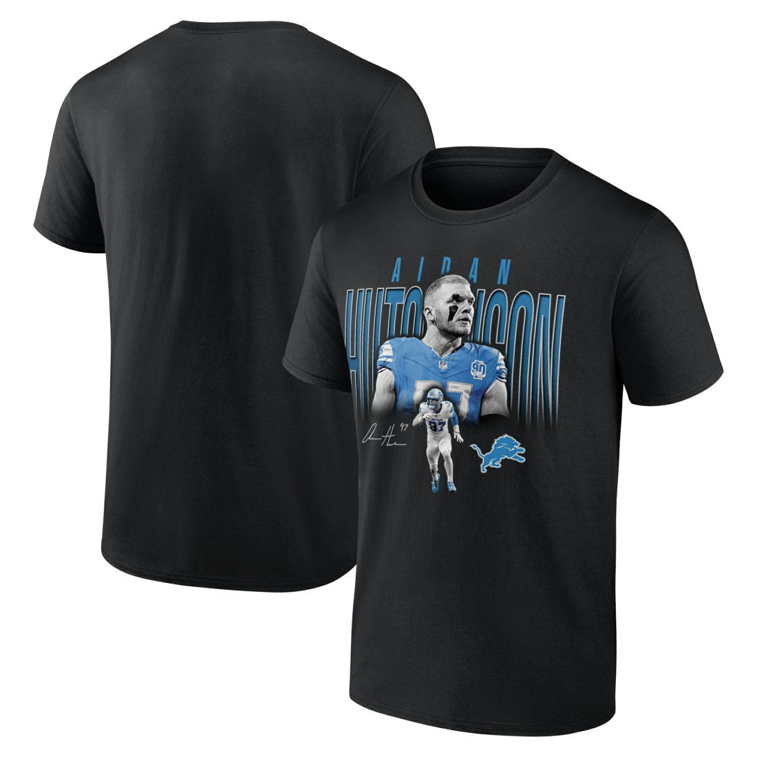 Detroit Lions  Aidan Hutchinson  Humble Shadow Player T-Shirt