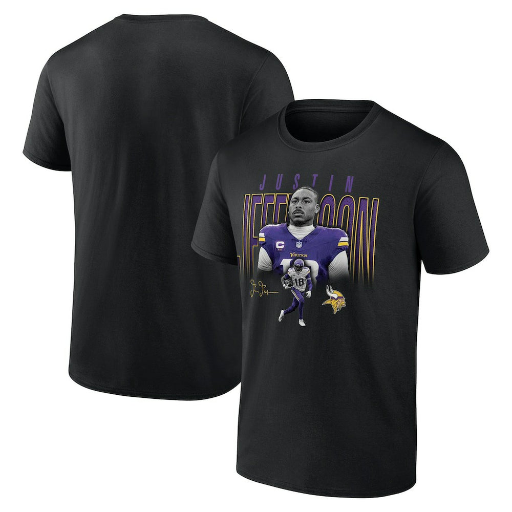 Minnesota Vikings  Justin Jefferson  Humble Shadow Player T-Shirt