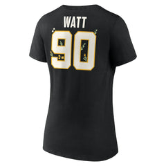 Pittsburgh Steelers  T.J. Watt  Women's Floral Name & Number V-Neck T-Shirt