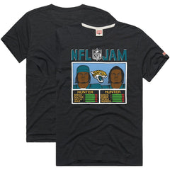 Jacksonville Jaguars  Travis Hunter  Homage Unisex NFL Jam Tri-Blend T-Shirt