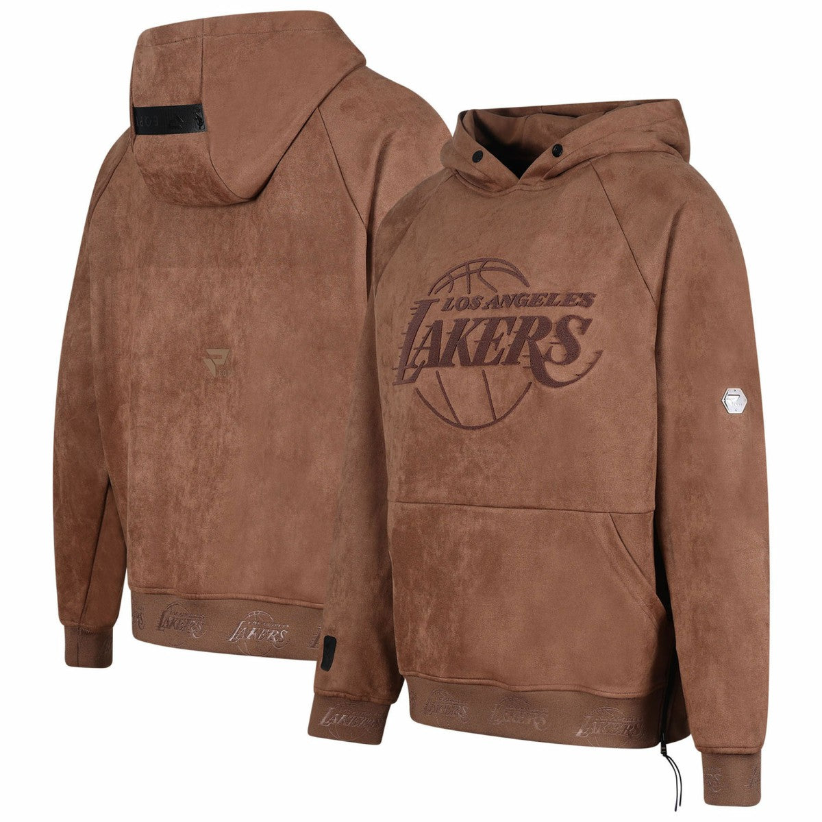 Los Angeles Lakers Protege Eco-Friendly Functional Suede Fashion Tonal Hoodie Online