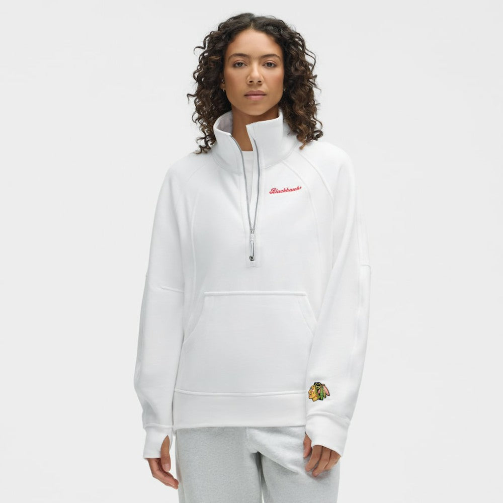 Chicago Blackhawks lululemon Women's Long Scuba Oversized Half-Zip Funnel Neck Discount
