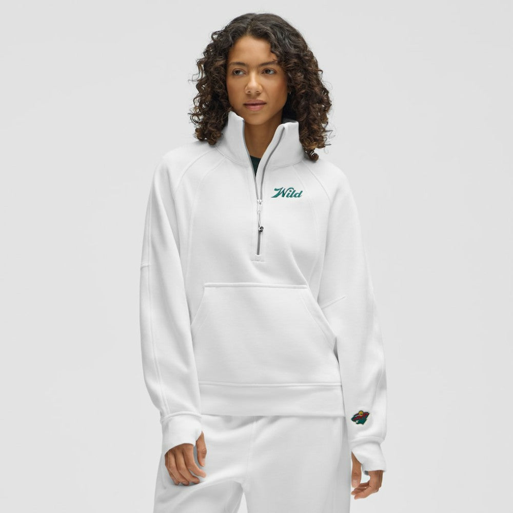 Minnesota Wild lululemon Women's Long Scuba Oversized Half-Zip Funnel Neck For Sale