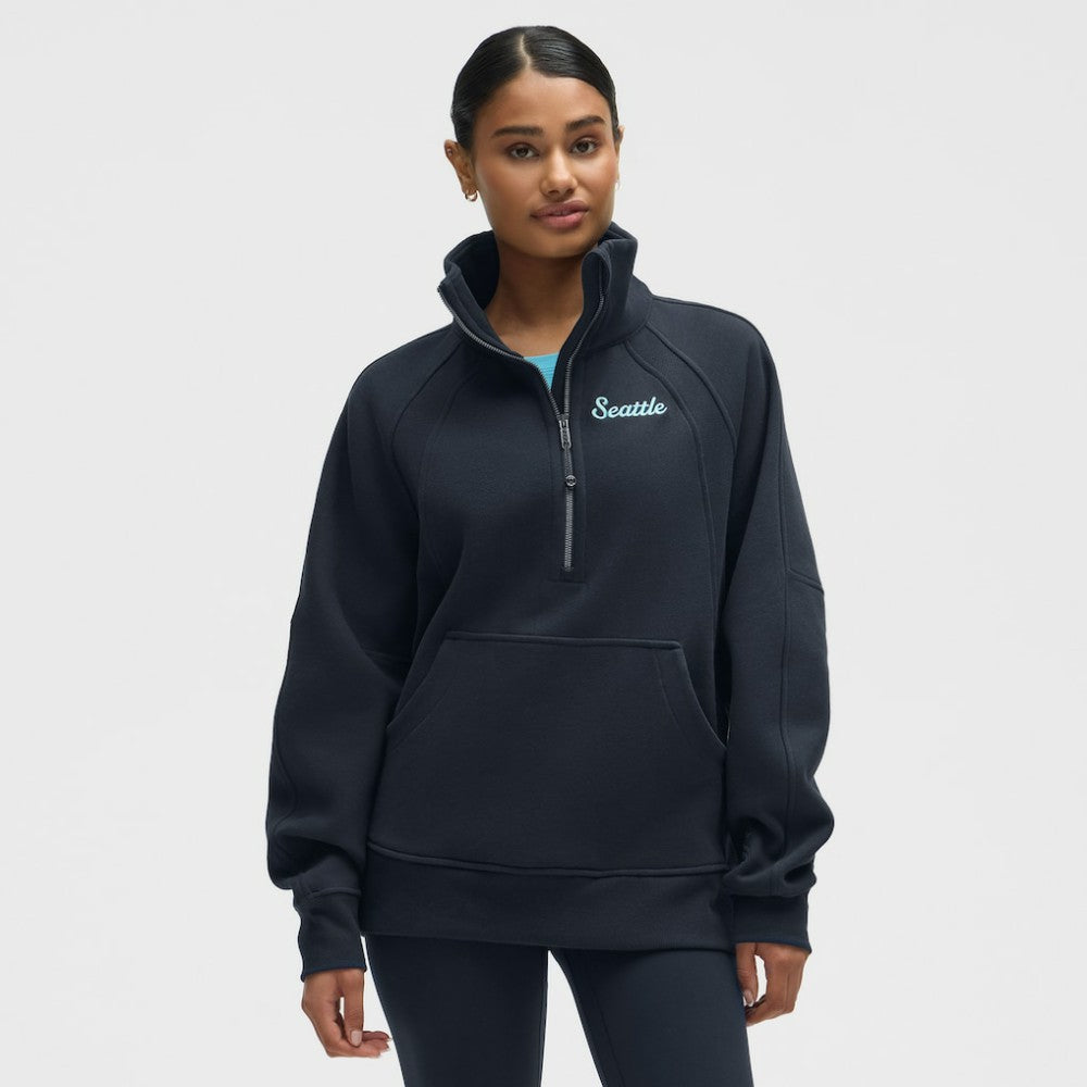 Seattle Kraken lululemon Women's Long Scuba Oversized Half-Zip Funnel Neck For Sale