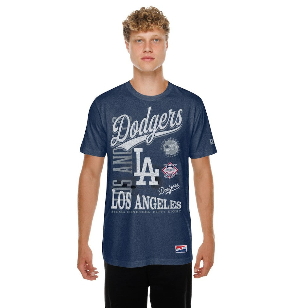 Los Angeles Dodgers New Era  Oversized Throwback Distressed T-Shirt | MLB For sale