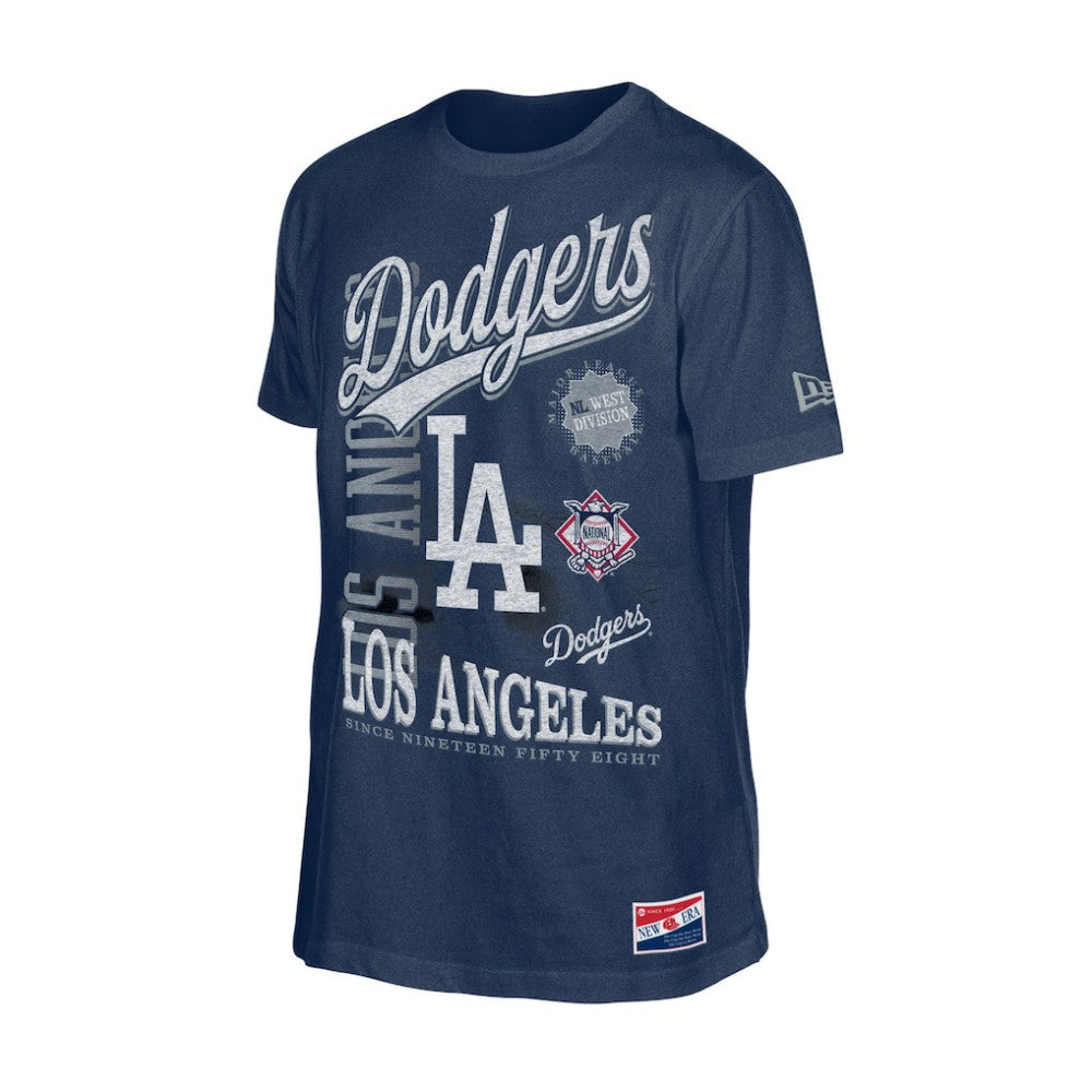 Los Angeles Dodgers New Era  Oversized Throwback Distressed T-Shirt | MLB For sale