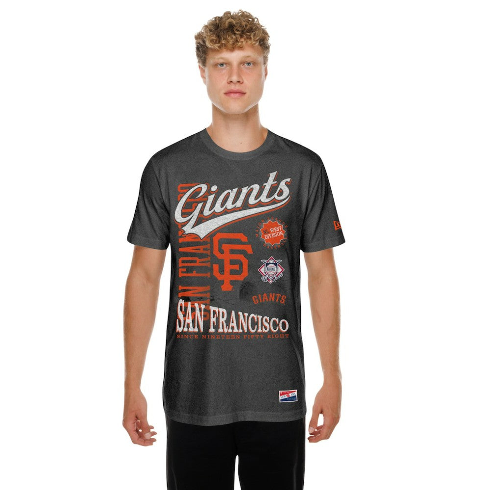 San Francisco Giants New Era  Oversized Throwback Distressed T-Shirt | MLB For sale