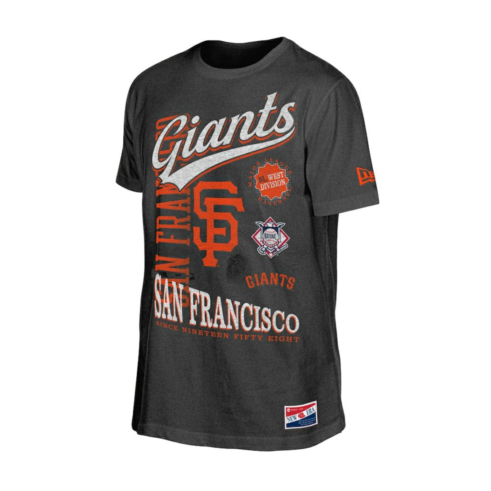 San Francisco Giants New Era  Oversized Throwback Distressed T-Shirt | MLB For sale