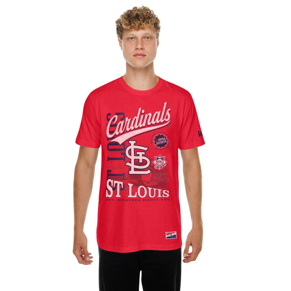 St. Louis Cardinals New Era  Oversized Throwback Distressed T-Shirt | MLB New