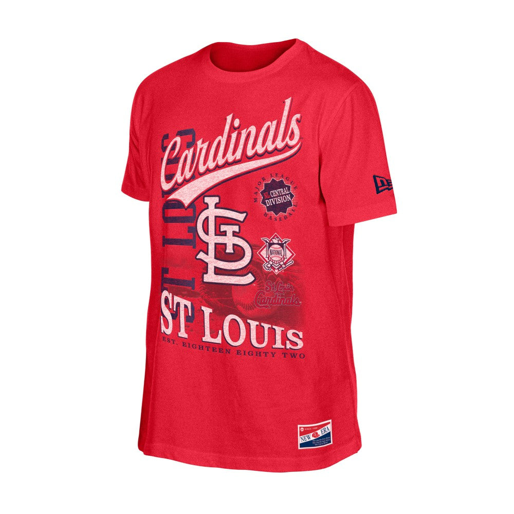 St. Louis Cardinals New Era  Oversized Throwback Distressed T-Shirt | MLB New
