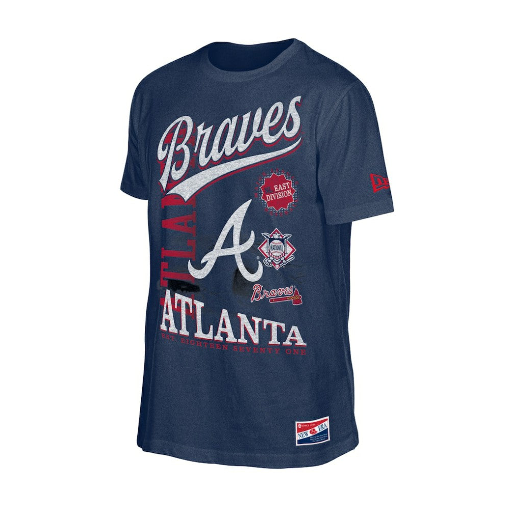 Atlanta Braves New Era  Oversized Throwback Distressed T-Shirt | MLB Shop