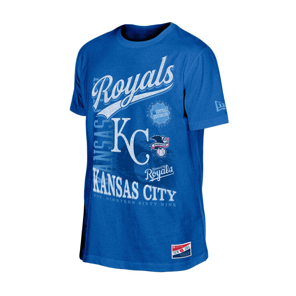 Kansas City Royals New Era  Oversized Throwback Distressed T-Shirt | MLB New
