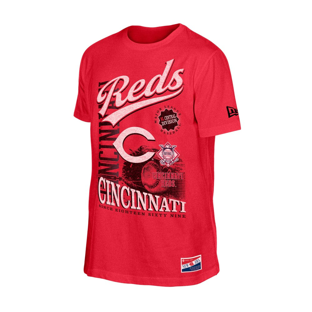 Cincinnati Reds New Era  Oversized Throwback Distressed T-Shirt | MLB US