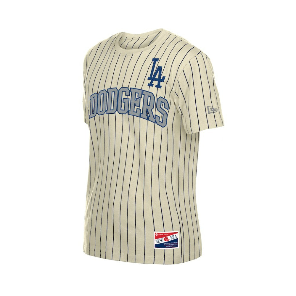 Los Angeles Dodgers New Era Throwback Meshback Pinstripe T-Shirt | MLB New