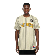 San Diego Padres New Era Throwback Meshback Pinstripe T-Shirt | MLB For sale