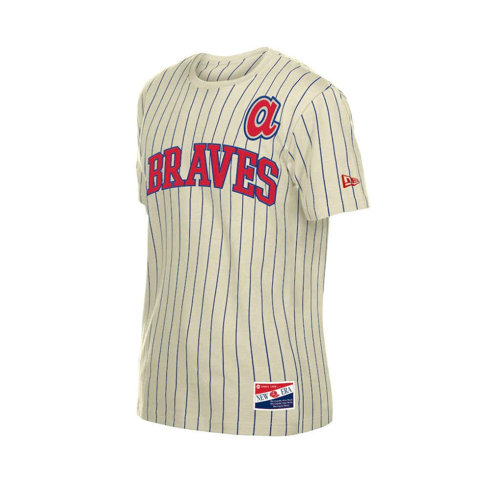 Atlanta Braves New Era Throwback Meshback Pinstripe T-Shirt | MLB Discount