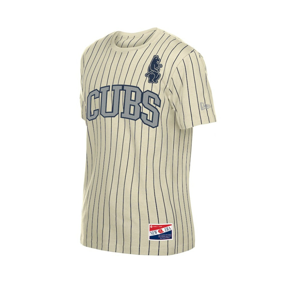 Chicago Cubs New Era Throwback Meshback Pinstripe T-Shirt | MLB Sale