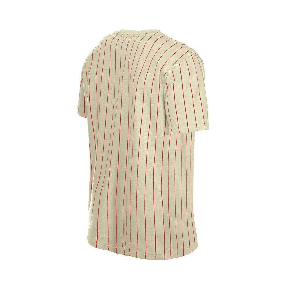Cincinnati Reds New Era Throwback Meshback Pinstripe T-Shirt | MLB On Sale
