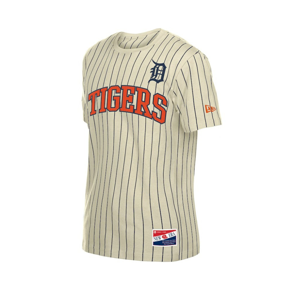 Detroit Tigers New Era Throwback Meshback Pinstripe T-Shirt | MLB On Sale